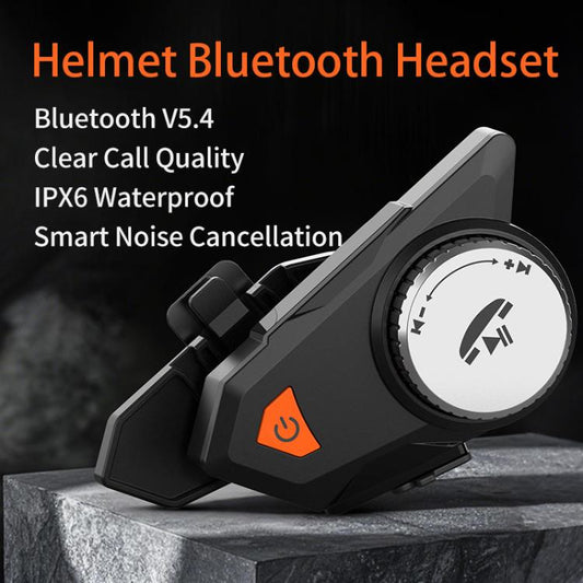 M9 Motorcycle Helmet Bluetooth Headset IPX6 Waterproof, Auto Answer, HD Sound for Riders/Delivery/Group Intercom, M9