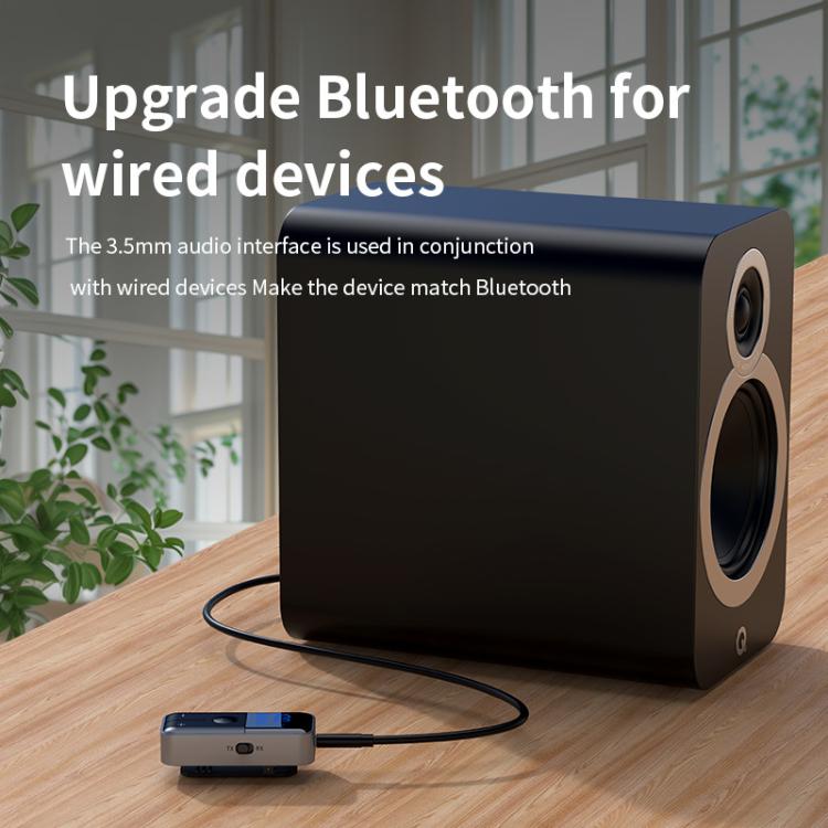 2-In-1 Bluetooth 5.4 Transmitter & Receiver AUX Car/Travel Adapter with 3.5mm Jack, TF Card Slot, Lapel Clip Design, M20