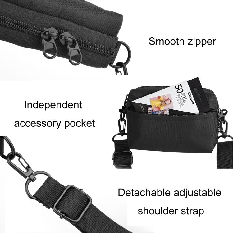 For Fuji X100VI/Canon PowerShot SX740 HS/Ricoh GR Il Digital Camera Storage Shoulder Strap Bag, Small, Large