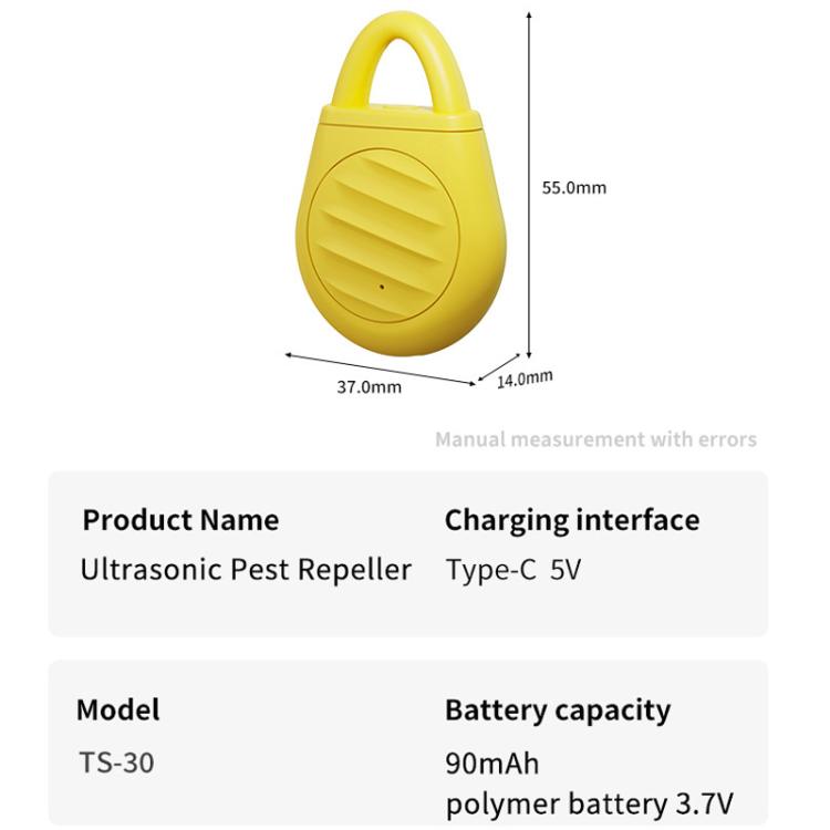 34Hz-70kHz 3 Modes Ultrasonic Bird Repeller Rechargeable Outdoor Animal Deterrent for Garden/Balcony
