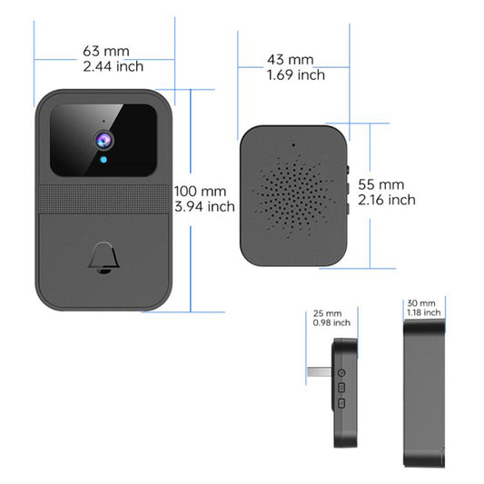 Sonnette vidéo D9 avec vision nocturne et surveillance à distance intelligente