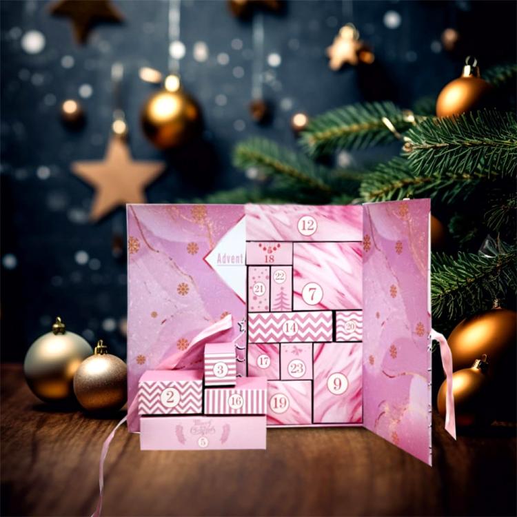 Christmas Advent Calendar Blind Box 24 Empty DIY Gift Boxes Countdown Surprise For Kids & Adults