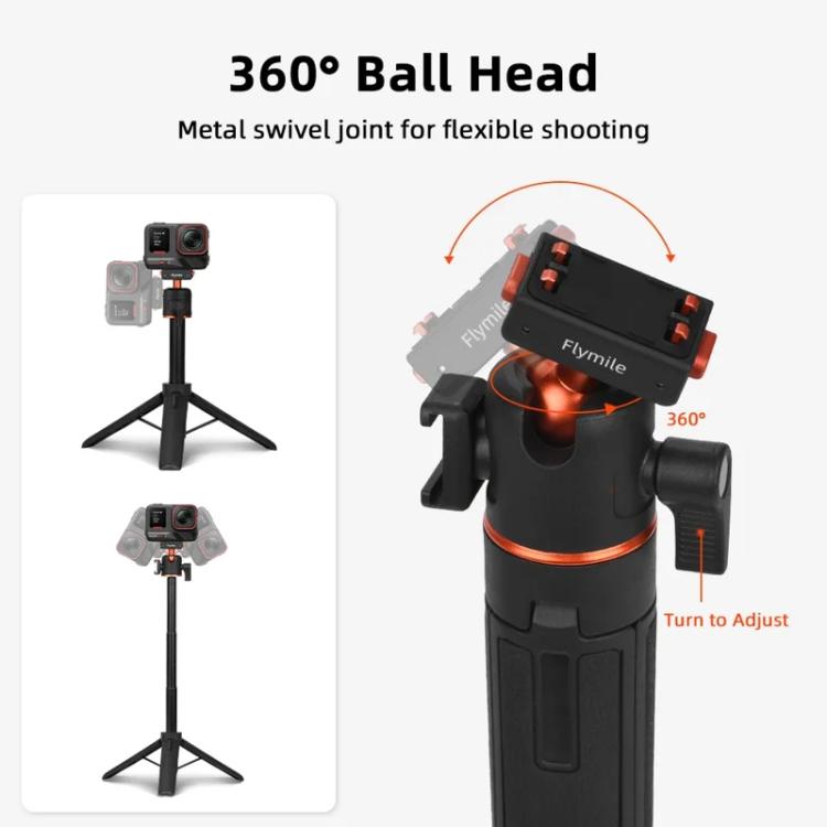 Flymile 20-54cm Magnetic Quick-Release Tripod for Insta360 Ace Pro 2/X5/X4/X3/X2/Ace Pro/Ace