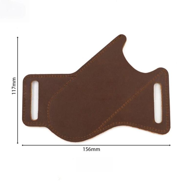 5 Inch Folding Knife Cowhide Storage Pouch Knife Sheath Waist Mounted Tool Pouch