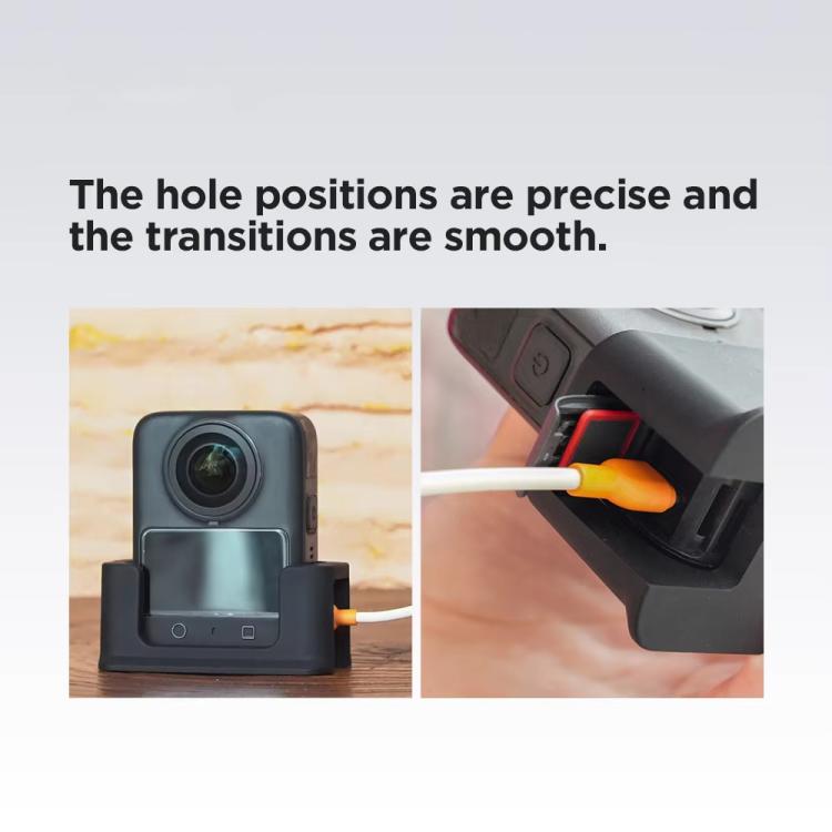 For DJI Osmo 360 Action Camera CYNOVA Silicone Mount Base Desktop & Car Holder, Desktop Base