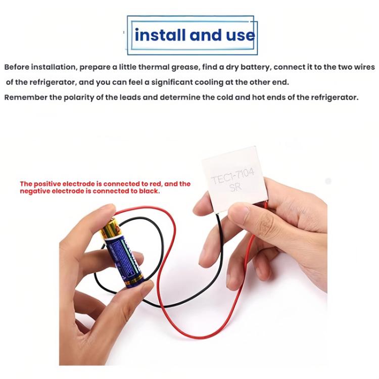 TEC1-7104 8.4V/4A Low-power Semiconductor Refrigeration Plate, TEC1-7104