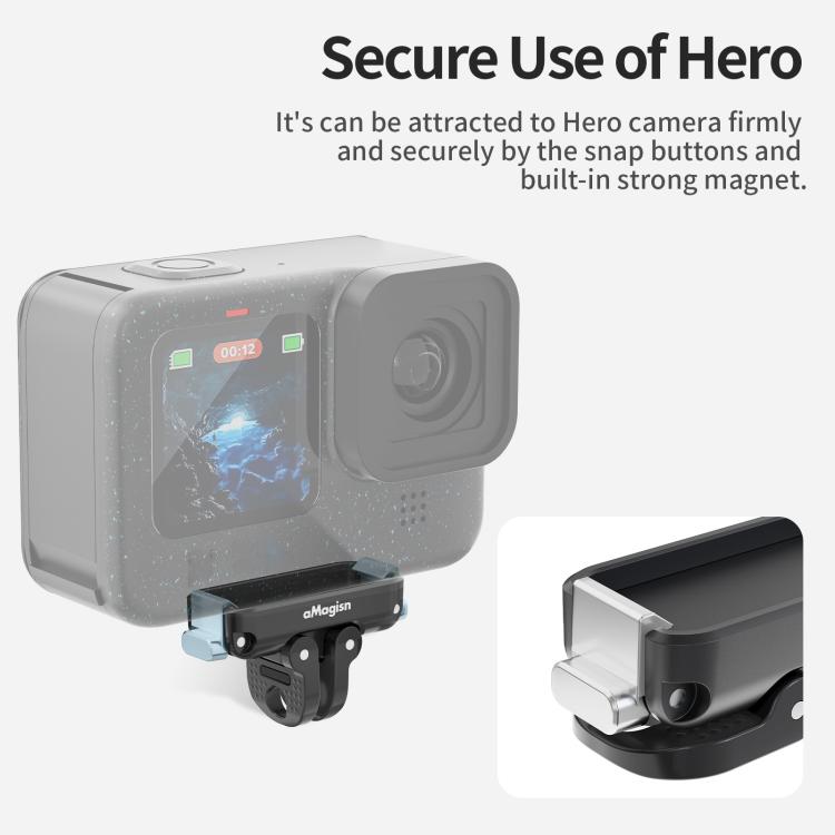 aMagisn Magnetic Quick Release Adapter for GoPro HERO13/12/11/10/9/8/11 Mini/MAX