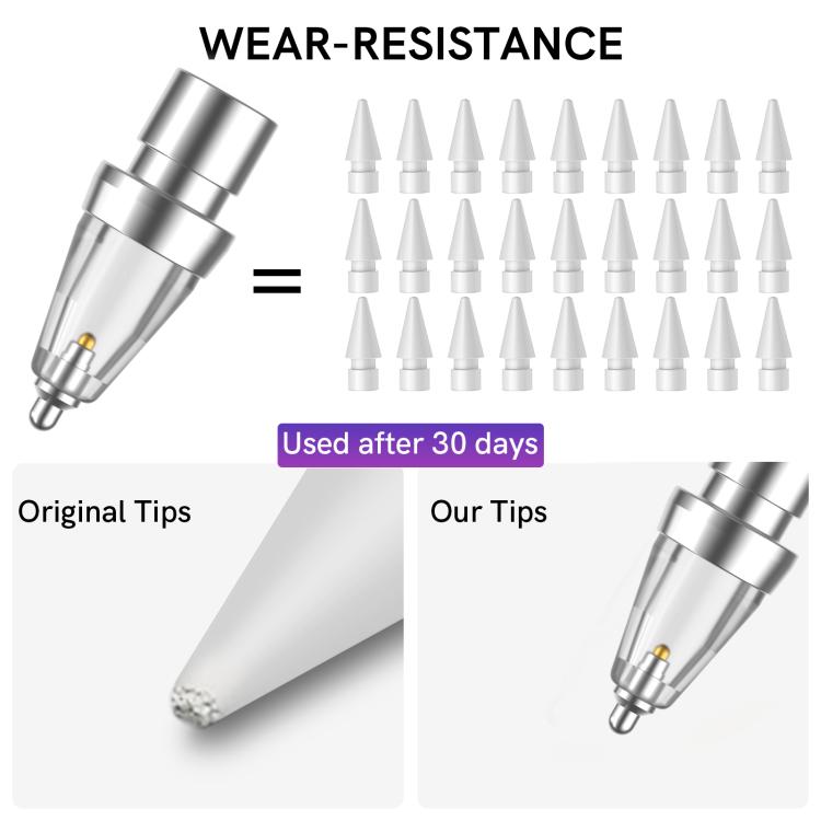 AhaStyle WG155 Replaceable Durable Metal Pen Tip, For Apple Pencil Pro / USB-C / 2 / 1, 2pcs