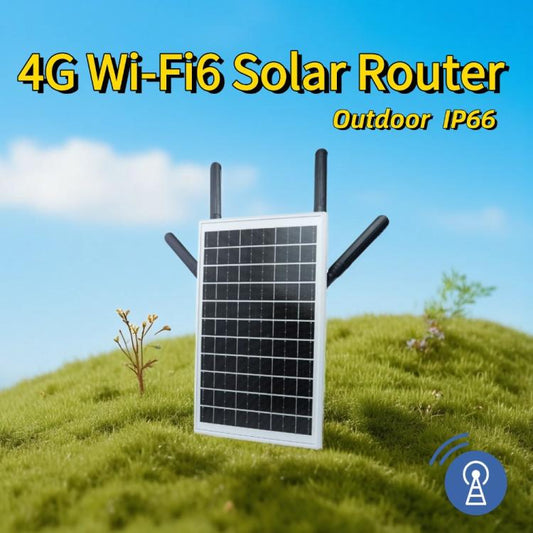 EAU 4G Solar SIM Card WiFi 6 Router Waterproof Outdoor 4G To WiFi Cable