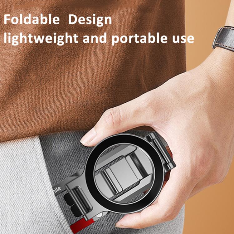 Flymile Magnetic Carabiner Design Phone Tripod Foldable Desktop Phone Mount With 1/4-Inch Screw