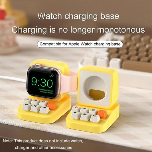 For Apple Watch Typewriter Style Stand Wireless Charging Silicone Base