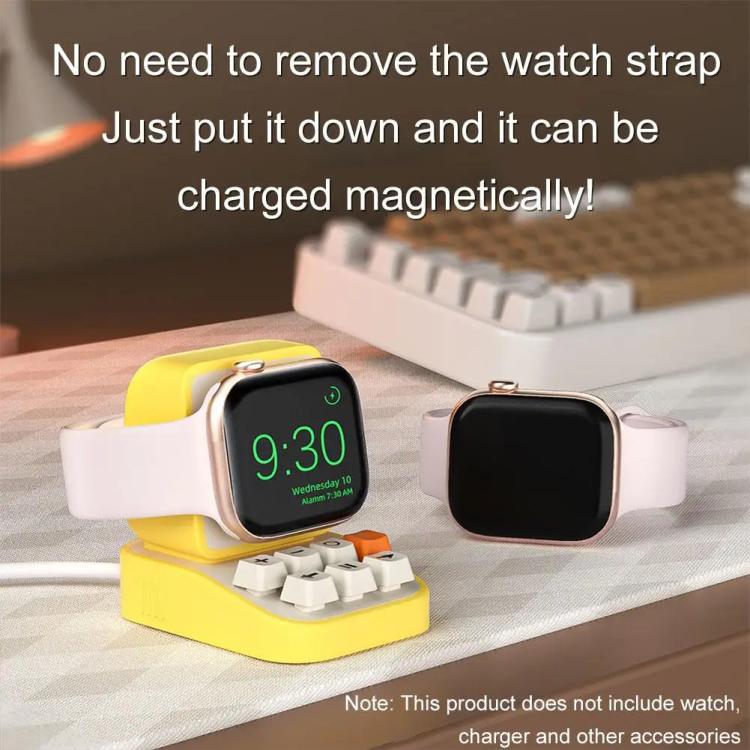 For Apple Watch Typewriter Style Stand Wireless Charging Silicone Base