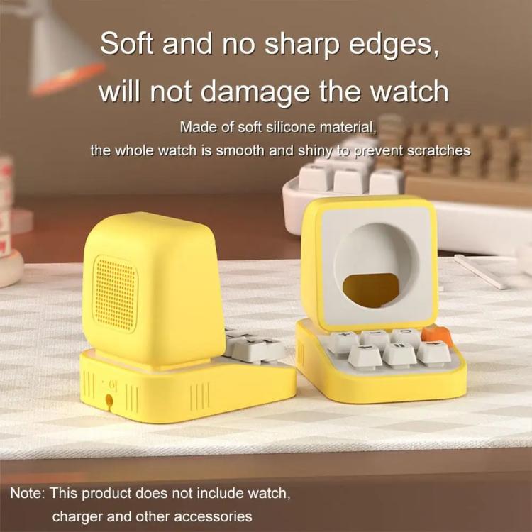 For Apple Watch Typewriter Style Stand Wireless Charging Silicone Base