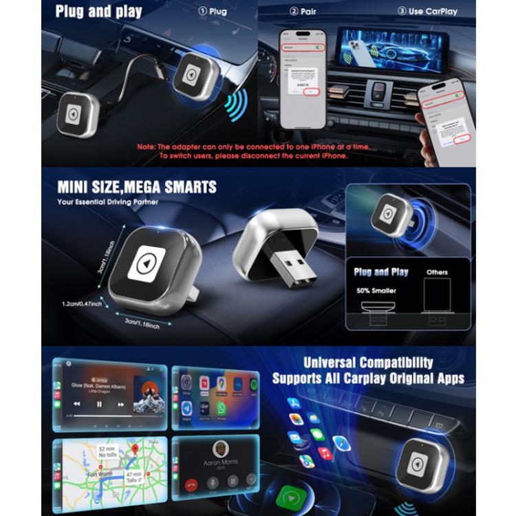 Wired To wireless CarPlay Adapter For Car Connectivity