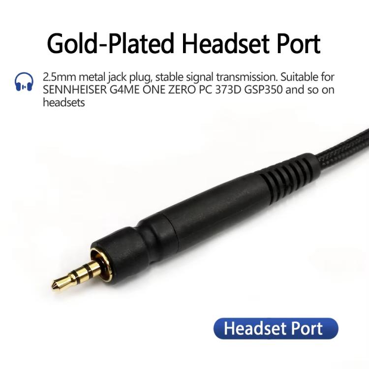 2m Tuning Edition Headphone Cable For Sennheiser GAME ONE / GAME ZERO / PC 373D / GSP350 / GSP500 / GSP600