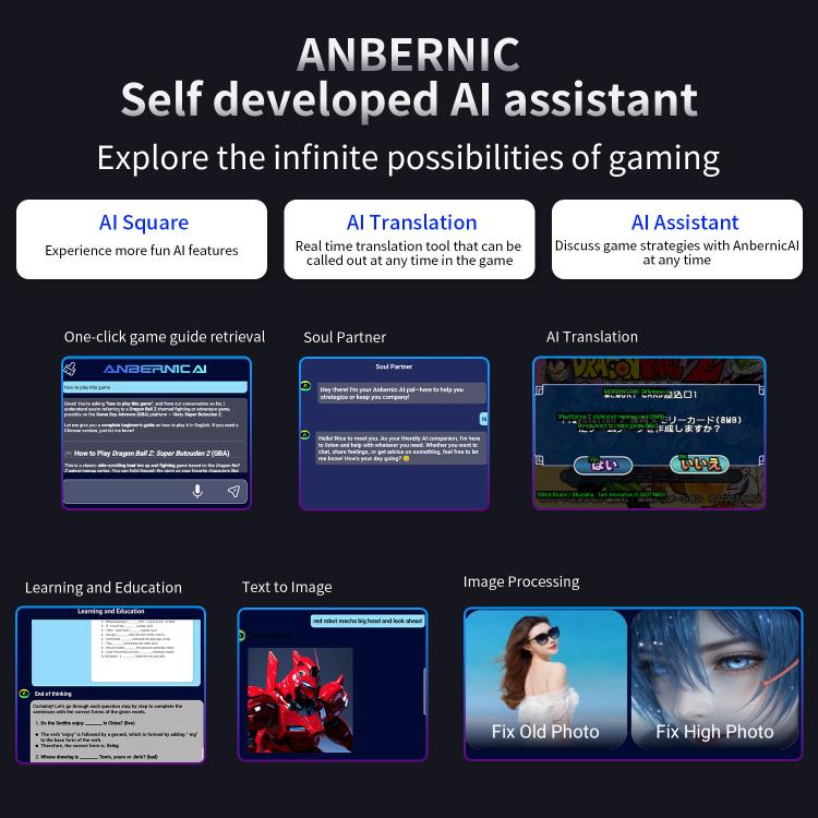 ANBERNIC RG 477M Android 14 Handheld Game Console With Aluminum Alloy Body, 4.7-Inch LTPS In-Cell Touch Screen, 3D Hall Joystick & Self-Developed AI Assistant