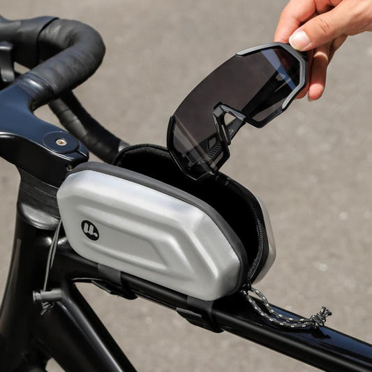 WEST BIKING Lunettes de vélo Étui rigide Sac de rangement Sac de cadre de vélo Sac de barre transversale portable, YP0719454