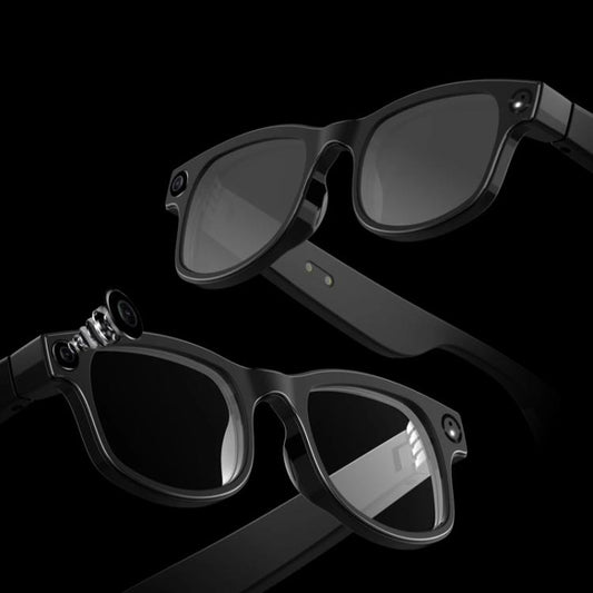 Lunettes intelligentes AIMB-G1 avec caméra 5MP et traduction IA en temps réel, vidéo stabilisée 1080P, kit de 3 objectifs, AIMB-G1
