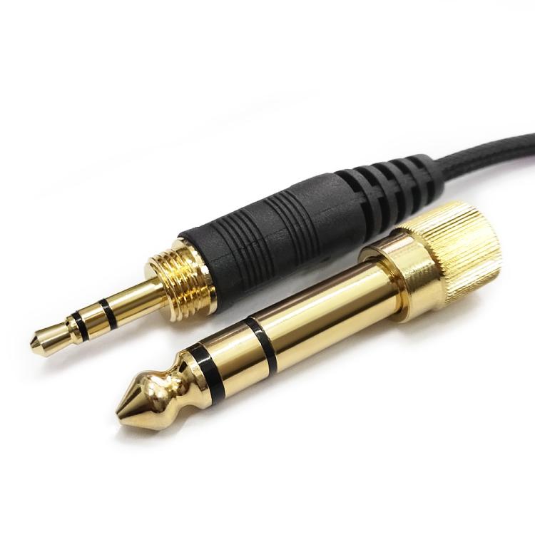 2.5mm To 3.5+6.35mm Plug Spring Headphone Cable for Sennheiser HD6 / HD8 / HD7 / HD598