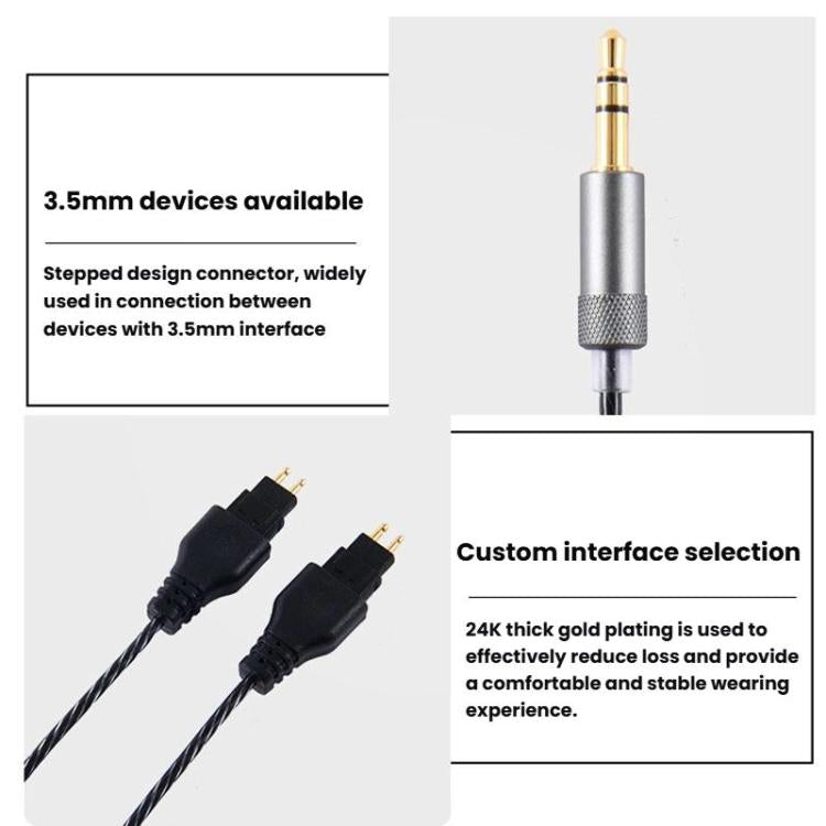 Headphone Audio Cable for Sennheiser HD414 / HD650 / HD600 / HD580 / HD660S