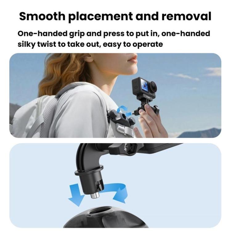 TELESIN S3-JFM-03-TDJ Backpack Quick-Release Mount Universal Backpack Clip For Action Cameras