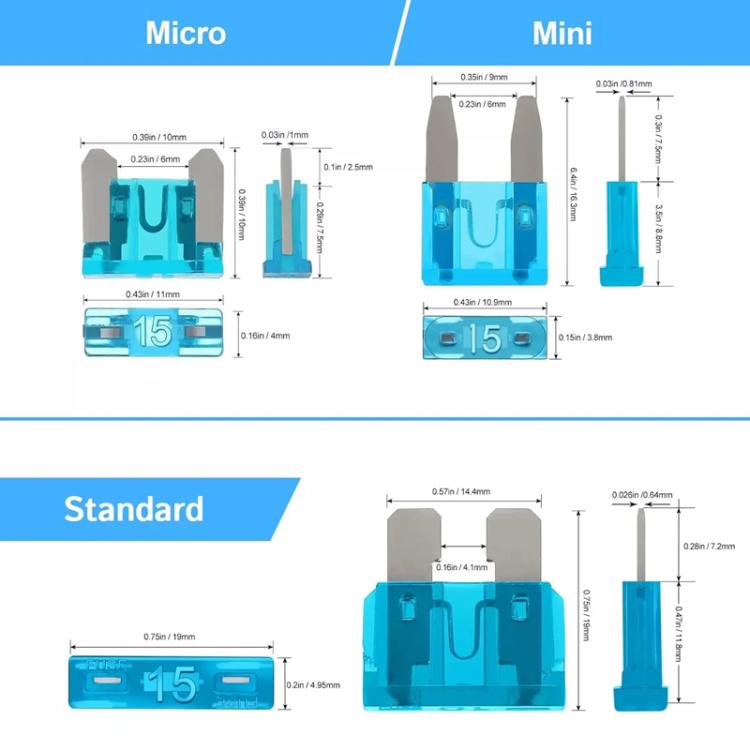 Car Small Medium Size Blade Fuse Assortment Kit