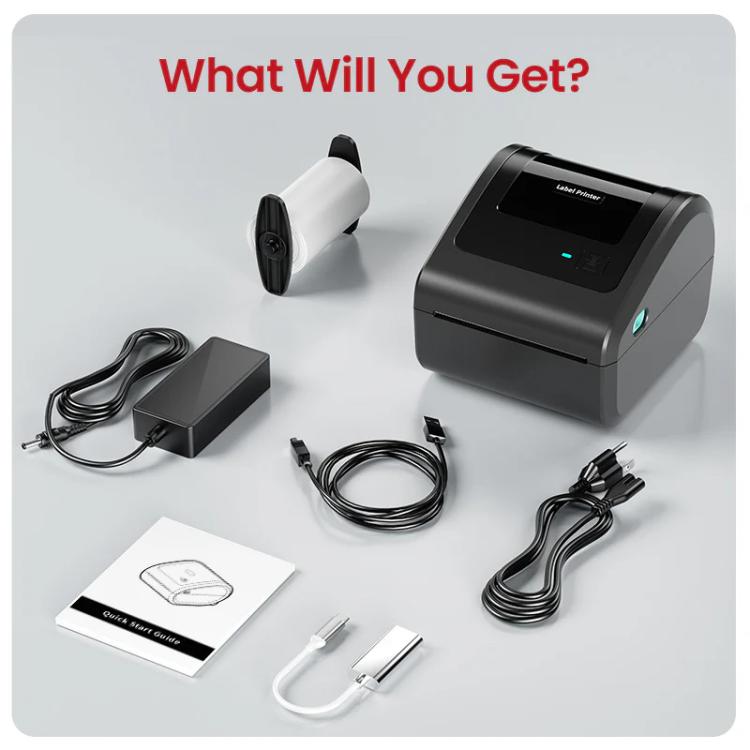 Phomemo D450-BT Bluetooth Shipping Label Printer Inkless Barcode Label Maker for 20-115mm Labels, D450-BT