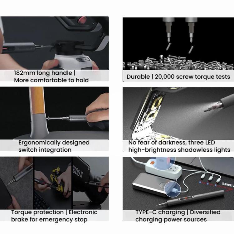 CREATIONSPACE CS0312A 23pcs Precision Electric Screwdriver Set Eyeglass Screw Installation Removal Set