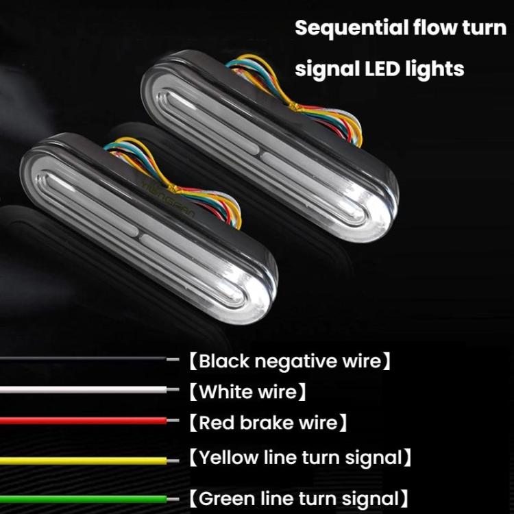 Feu arrière de frein 60 LED DC10-80V avec clignotant pour motos et vélos électriques de plage