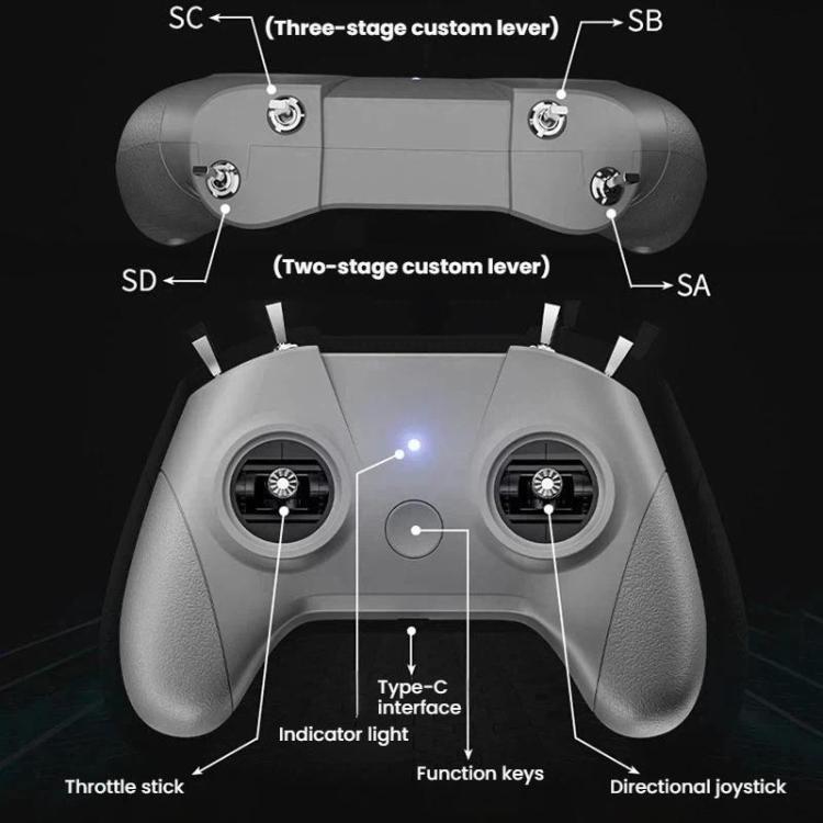 STARTRC C8 ELRS Remote Control Drone Training Aeromodelling Remote Control Traversing Aircraft Simulator Handle