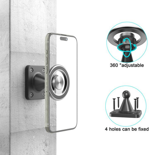 Metal Magnetic Wall-Mounted Universal Phone Stand For Kitchen Living Room Bedroom, Metal Magnetic