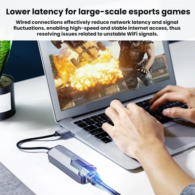 JINGHUA 2.5G Wired Network Adapter RJ45 Laptop HUB