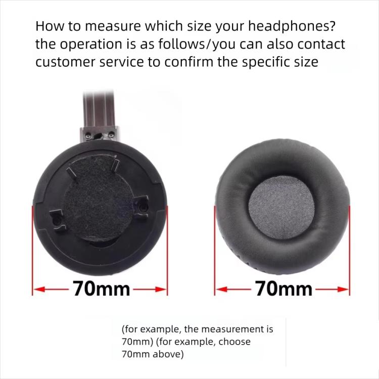 2pcs Universal Round Soccer-Pattern Foam Ear Pads For Headphones