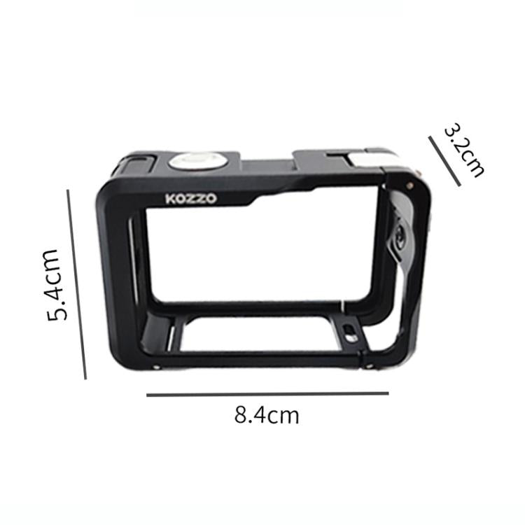 kozzo DJ101 Metal Rabbit Cage Sports Camera Dual Opening Aluminum Alloy Expanding Protective Bezel, For DJI Osmo Action 6