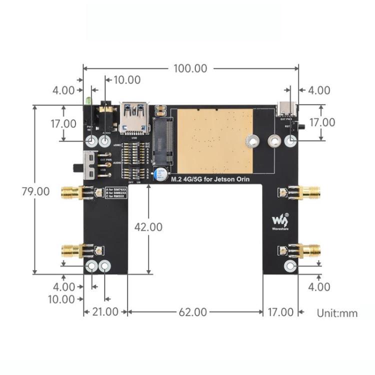 For Jetson Orin Module, Supports 5G NSA And SA Networking, GNSS Positioning