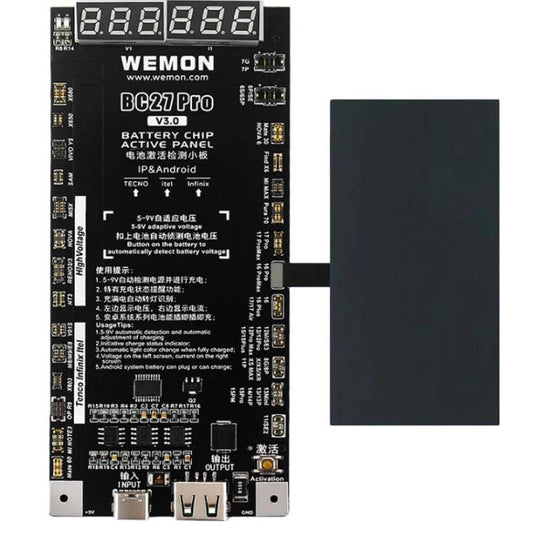 WEMON BC27 Pro V3.0 Battery Activator Board For IPhone 6 To 17 Series & Android Devices, BC27 Pro V3.0