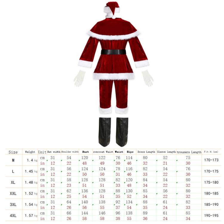Christmas Printed Clothing For Men Santa Claus Cosplay Costume Set
