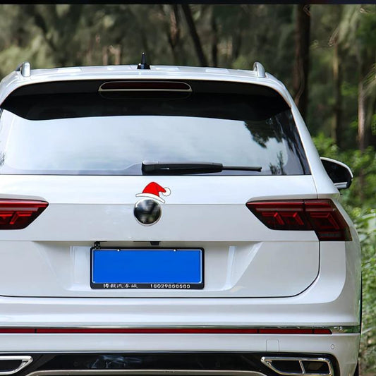 5pcs Waterproof Christmas Hat Car Window Decals Holiday Automotive Stickers