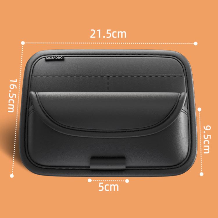 Universal Large-Capacity Sun Visor Organizer For Cars Multi-Functional Eyeglass Clip & Ticket/Card Storage Bag