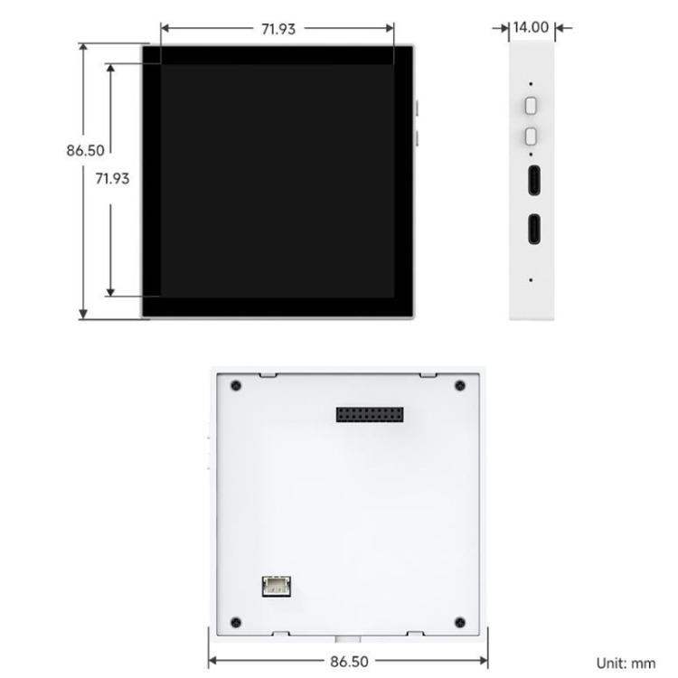WAVESHARE ESP32-S3-Touch-LCD-4B 4 Inch Smart 86 Box, 5-Point Touch, RGB Interface