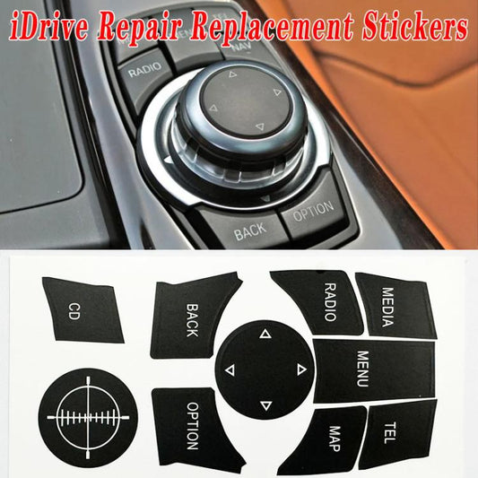 For BMW 3 Series / 5 Series 10sets IDrive Panel Button Repair Stickers