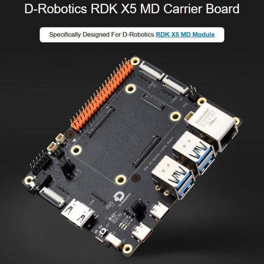 Matching Base Board With 40-PIN GPIO Interface And Gigabit Ethernet RJ45 Port, D-Robotics RDK X5 MD Carrier Board