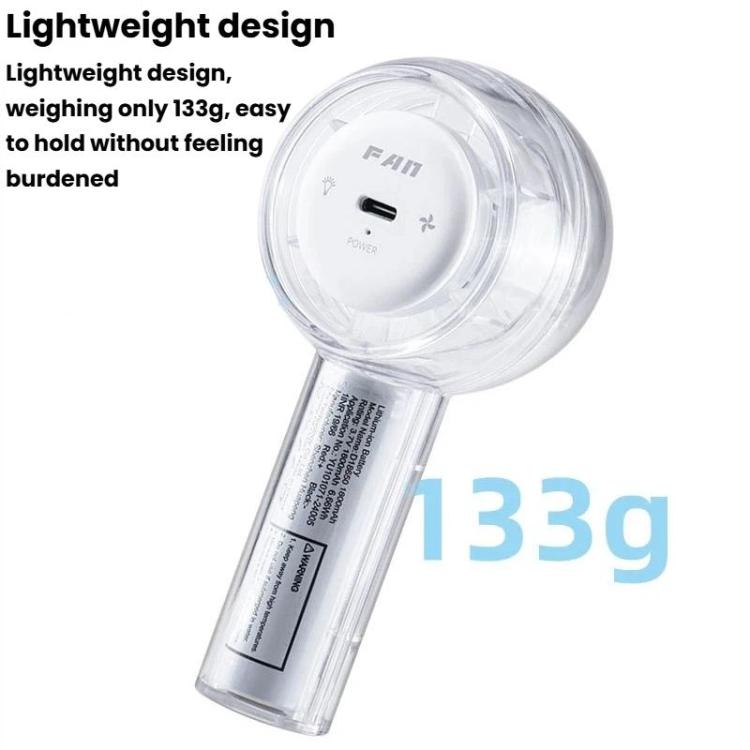 Mini Turbo Convenient USB Dazzling Colorful Light Handheld Fan, F22