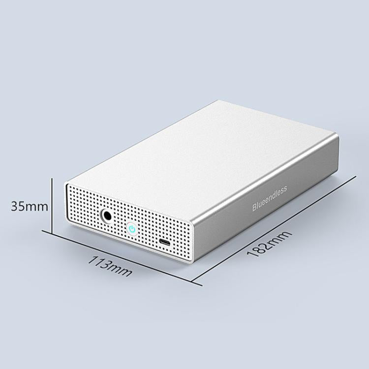 Blueendless U35KS SAS/SATA Mobile Hard Disk Enclosure 2.5/3.5 inch Desktop Laptop Full Metal SSD Enclosure, US Plug, EU Plug, UK Plug, AU Plug