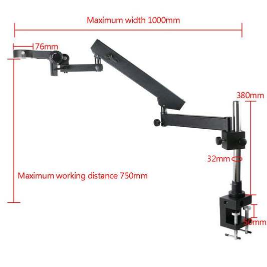 76mm Focusing Bracket Clip-On Cantilever Microscope Stand For Laboratory Stereo Trinocular Microscopes, KSTL-32A, KSTL-25, KSTL-A