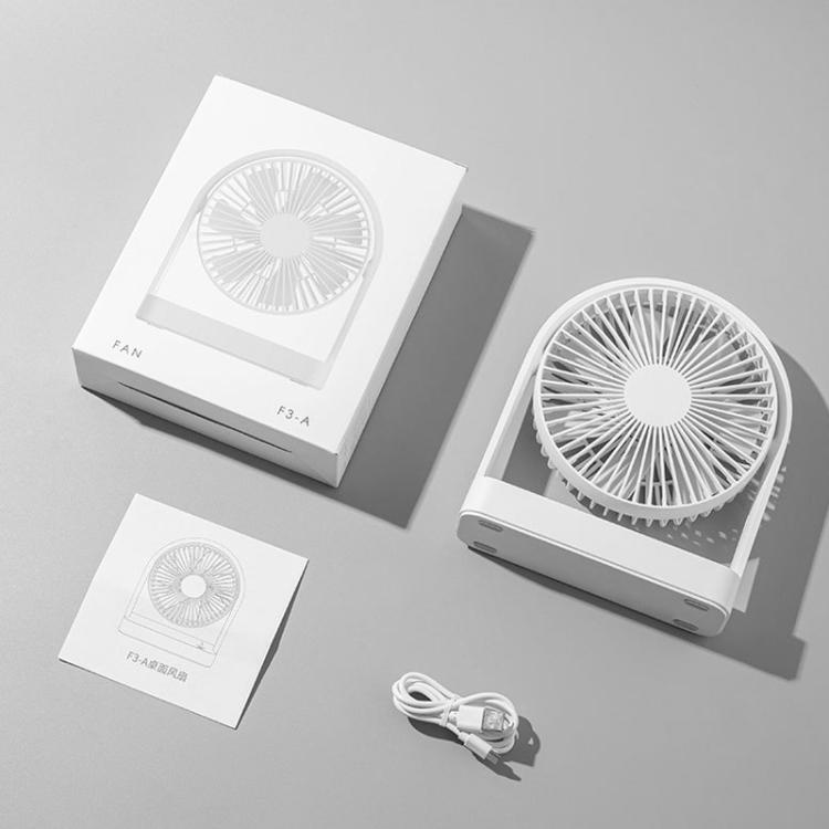 Mini-ventilateur de bureau F3A Slim, ventilateur de bureau USB silencieux pour la maison, ventilateur portable rechargeable