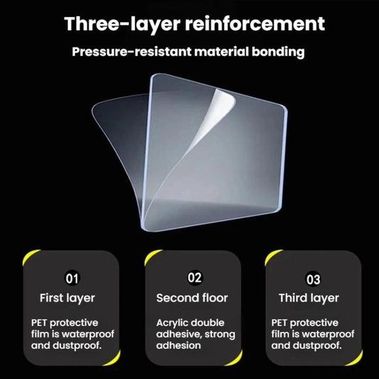 Coussinets adhésifs double face transparents, découpables et sans résidus, 33 pièces