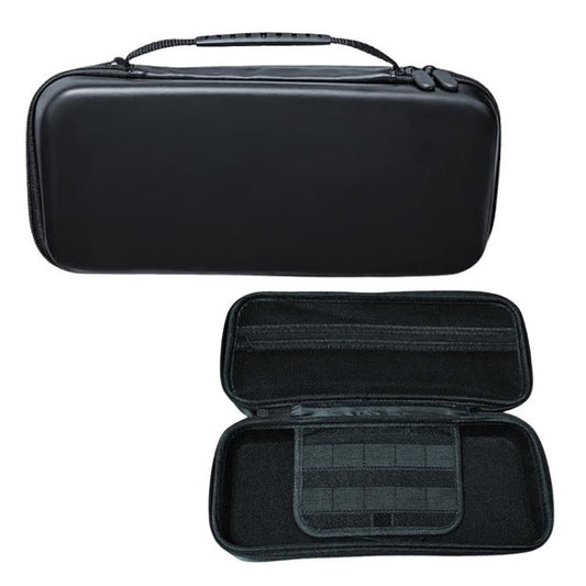 Pour Steam Deck OLED Housse de protection rigide en cuir PU Sac de transport portable avec 10 fentes pour cartes de jeu