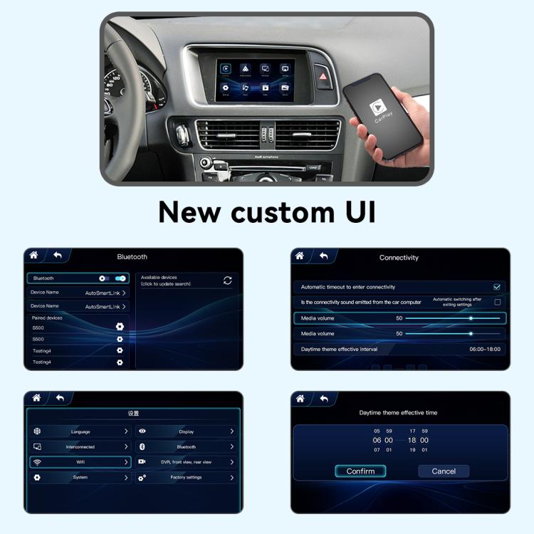 Module décodeur CarPlay sans fil JOYEAUTO WZAU, pour Audi A4L/A5/Q5/B8 sans MMI 2010-2016, pour Audi A3MMI 2012-2018, pour Audi A4/A5/Q2/Q7/B9 2016-2018, pour Audi A1/Q3 MMI 2G 3G 2012-2018, pour Audi A6/A7/A8 MIB, MMI, RMC 2012-2017