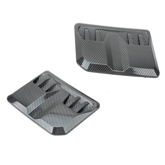 2pcs Auto Tuning ABS Hood Cover Universal Decorative Cover for Engine Hood Air Intake Vent, Bright, Carbon Color